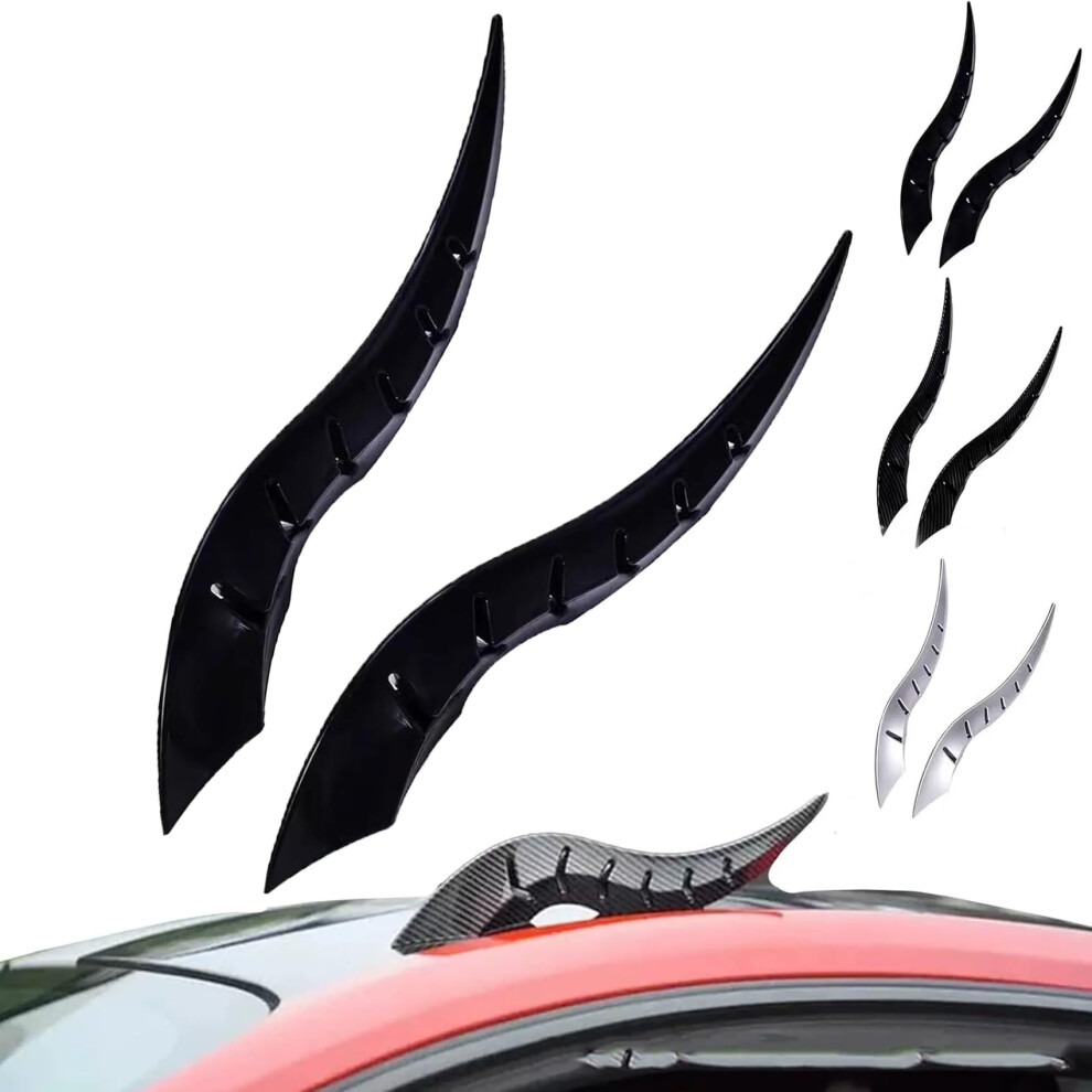 Universal Car Roof Dragon Horns Decoration, Bold Devil Horn Design, Waterproof And Nodrill Install, Black 9113335673786