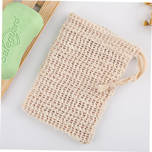 5pcs Foaming Soap Net Pouch with Drawstring for Quick Lathering, Fast Drying and Exfoliating 2
