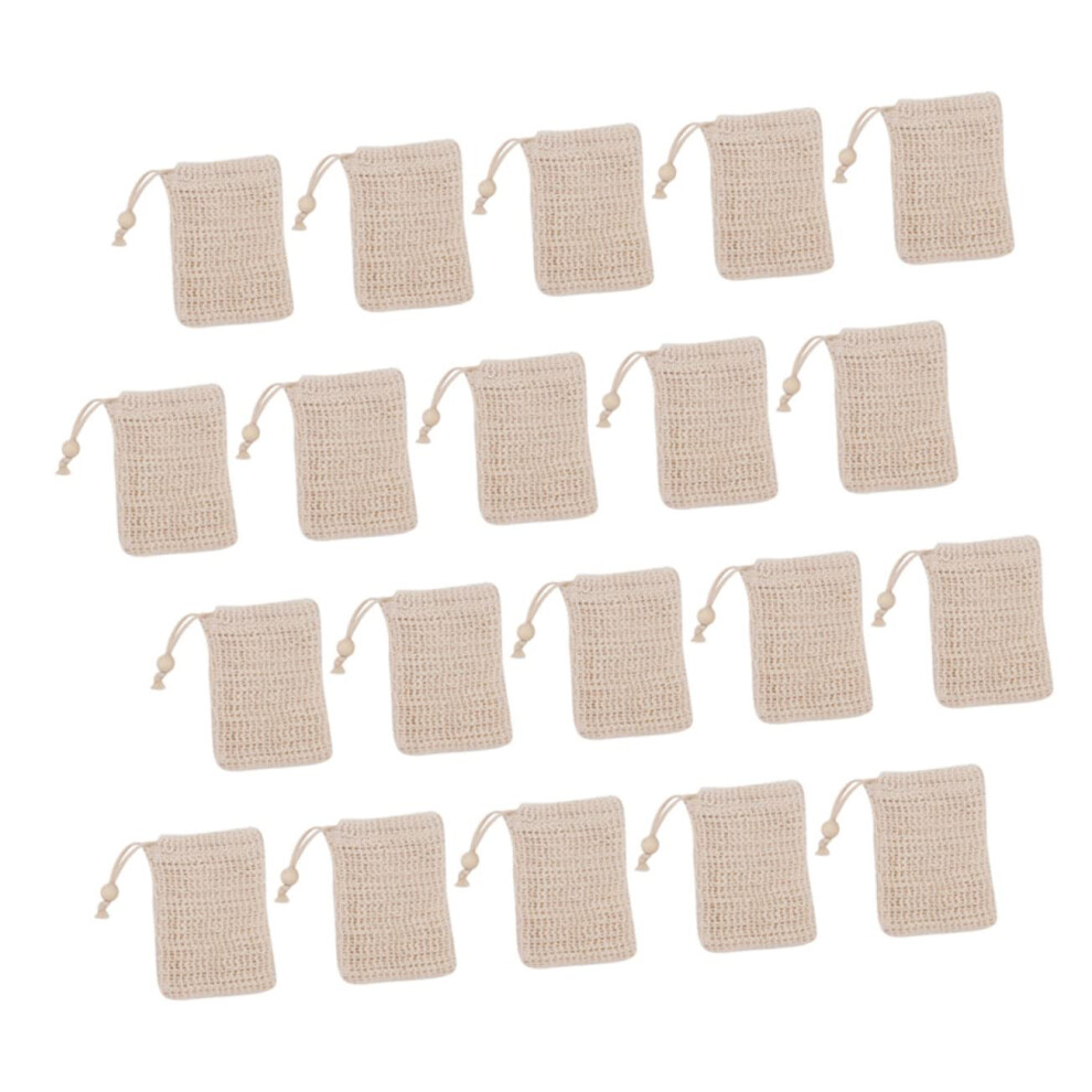 20pcs Drawstring Mesh Soap Saver Bags for Rich Lather and Gentle Exfoliation, QuickDry Hanging