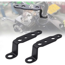 Universal Aluminum Motorcycle Handlebar Mount for Lights and Mirrors, Vibration Clamp, 2Pcs Black