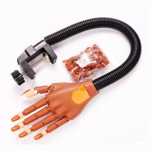 Practice Hand for Acrylic Nails with Clamp, Bendable Fingers and Detachable Tips for Beginners