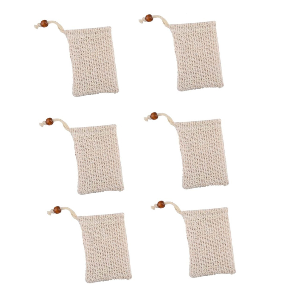 6pcs Mesh Soap Saver Bag for Shower with Rich Foam and Gentle Skin Cleansing