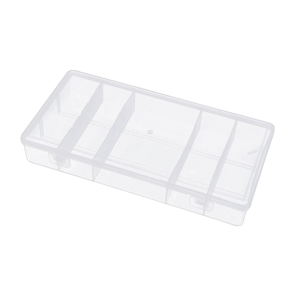Eyelash Extension Tool Organizer with Transparent 5 Grid Storage Box and Dust Protection Lid