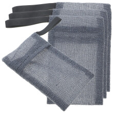4pcs Nylon Soap Saver Bags with Exfoliating Texture for Shower and Travel, Reusable QuickDry Pouches