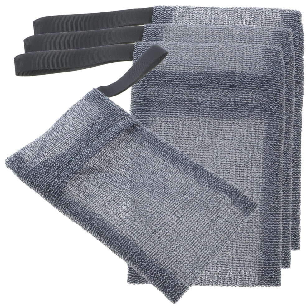 4pcs Nylon Soap Saver Bags with Exfoliating Texture for Shower and Travel, Reusable QuickDry Pouches