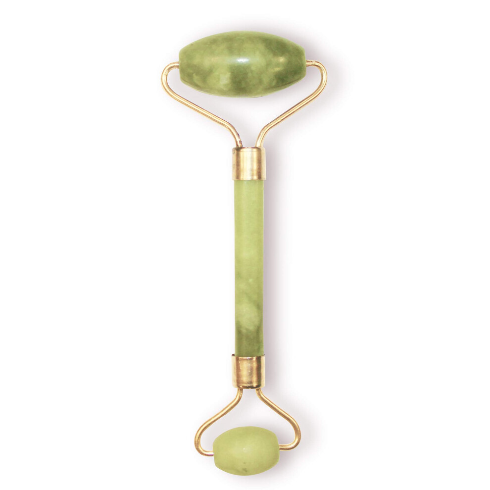 Jade Roller Double Head Facial Massager for Face and Neck Cooling Therapy Reduce Wrinkles