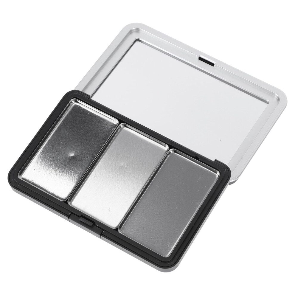 Black Magnetic Makeup Palette Matte Refillable Compact With Mirror For Eyeshadow Blush Lipstick