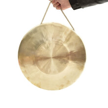 Handmade Chinese Brass Gong 23cm with Mallet, Clear Resonant Sound for Ceremony and Performance