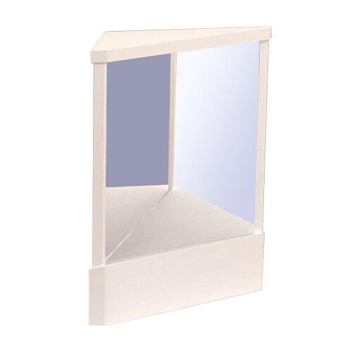 Large NonReversing Vanity Mirror with True Image Reflection for Precise Tabletop Makeup, White