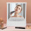 Large NonReversing Vanity Mirror with True Image Reflection for Precise Tabletop Makeup, White 2