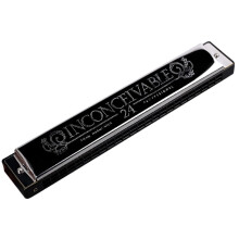 24 Hole Polyphonic Harmonica Key of C with Stainless Steel Cover, Wide Range for Beginners and Adults