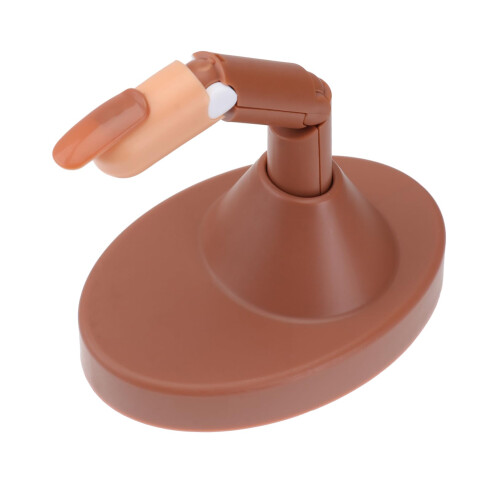 Fake Nail Practice Hand with Base, Flexible Joints, Reusable Manicure Training Tool for Beginners