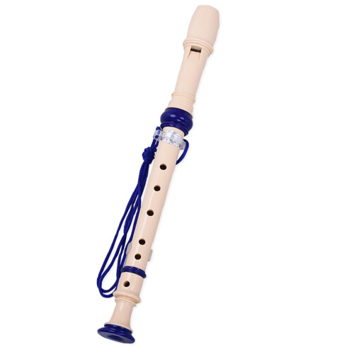 Blue 8Hole Soprano Recorder Flute for Students Beginners, Durable Plastic with Smooth Tone