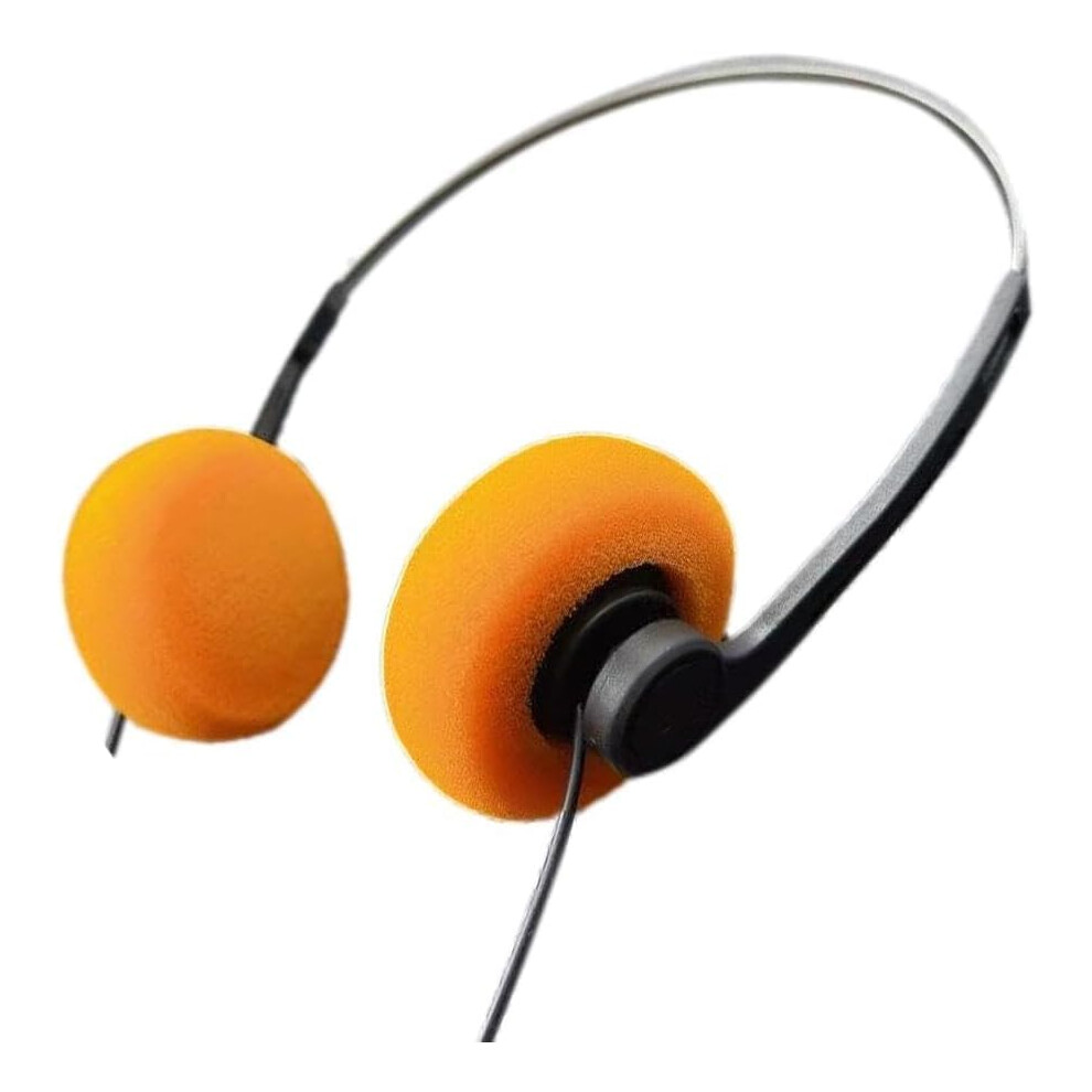 Retro Overear Headphones With Hifi Stereo Sound, Vintage Adjustable Headband, Orange 9070919888342