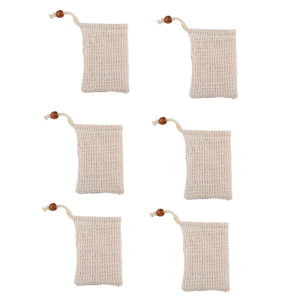 6pcs Soap Saver Bag with Foaming Mesh for Shower Body and Face Gentle Cleansing Quick Dry Hanging