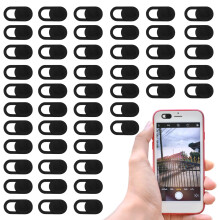 50 Pcs Ultra Thin Webcam Cover Slide for Laptop and Computer, Privacy Protection, Black