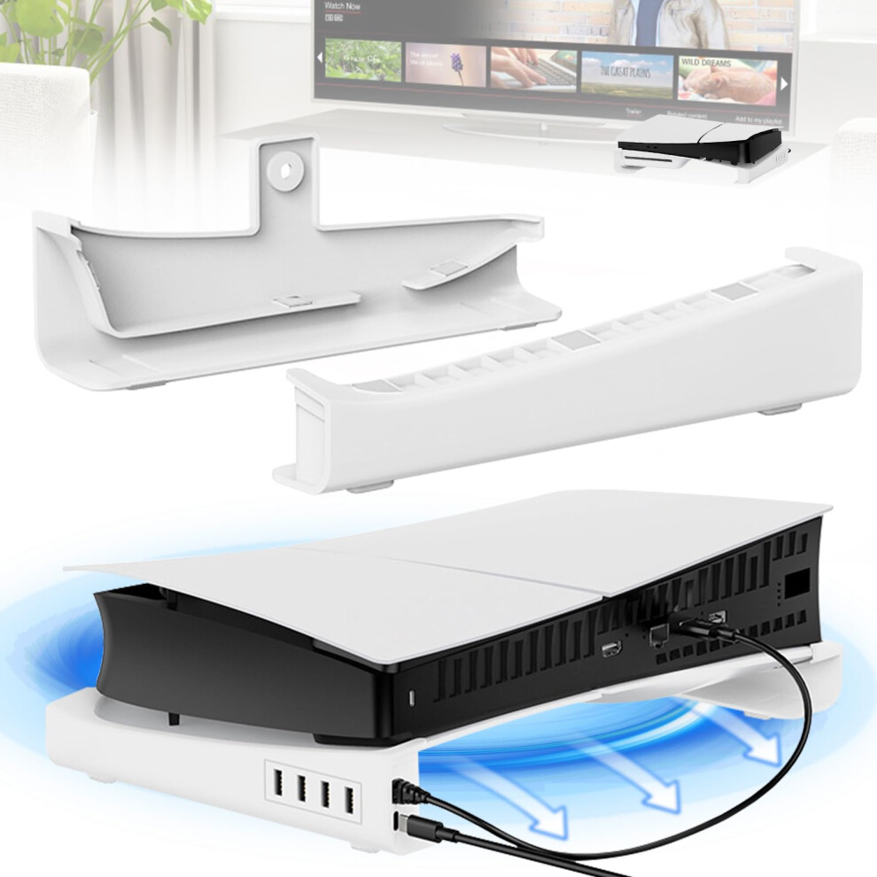 Cooling Stand With 4Port Usb Hub, Controller Holder And Nonslip Stable Base For Ps5 Slim 9113335675711