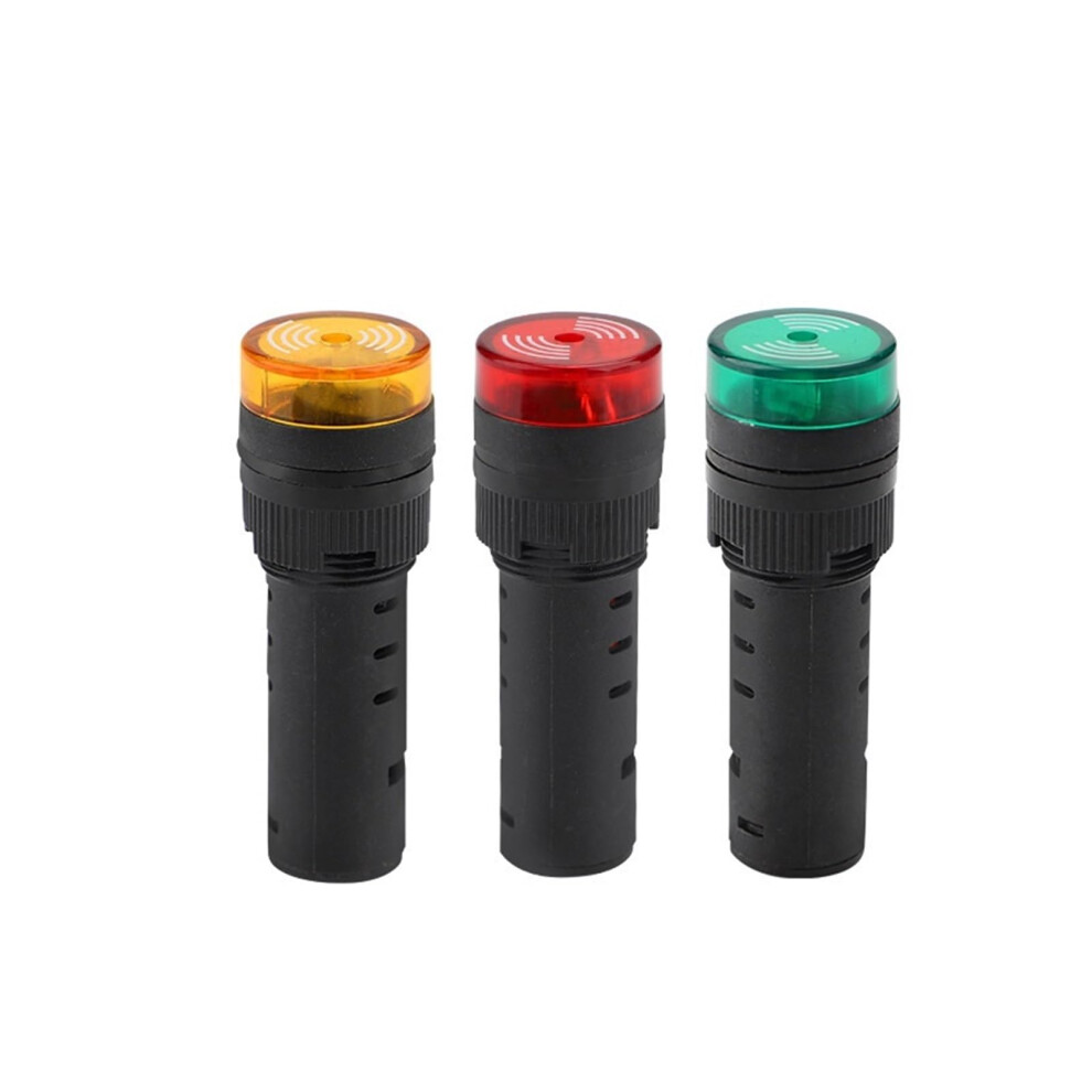 Industrial Warning Buzzer 220V Flashing Light 16Mm Panel Mount Sound And Light Alarm Indicator 9113335675735