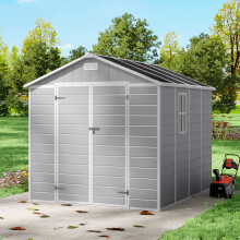7.55x8.63ft Garden Plastic Tool Shed Outdoor Storage House