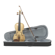 Full Size Beginner Violin Kit 4/4 Handmade Spruce Maple Student Violin with Bow and Ebony Fingerboard
