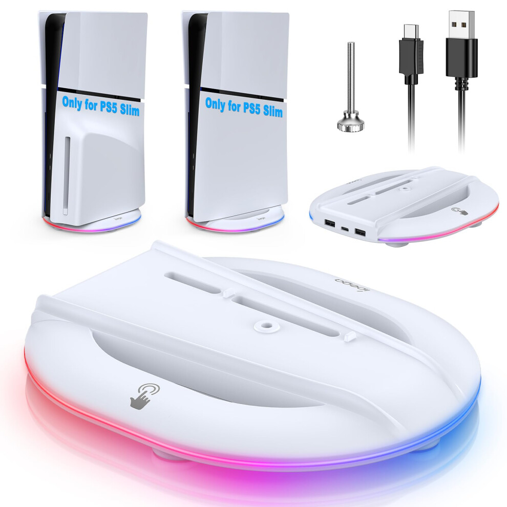Vertical Stand With Rgb Lights, Dual Usb Ports And Stable Antislip Base For Ps5 Slim 9113335676138