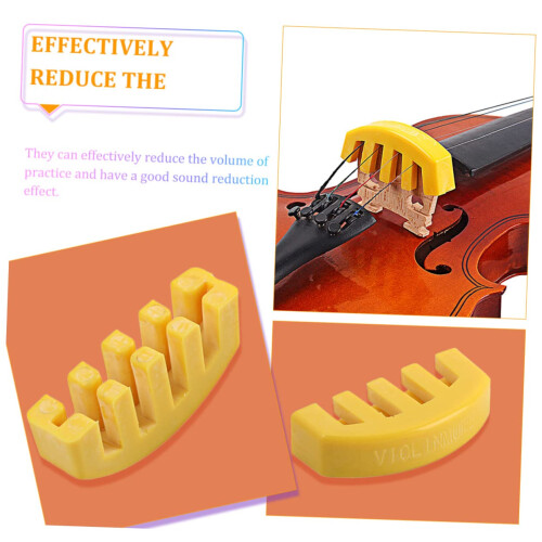 12 Pcs Rubber Violin Practice Mute Set for Quiet Playing, Noise Reduction, Easy Attachment 2