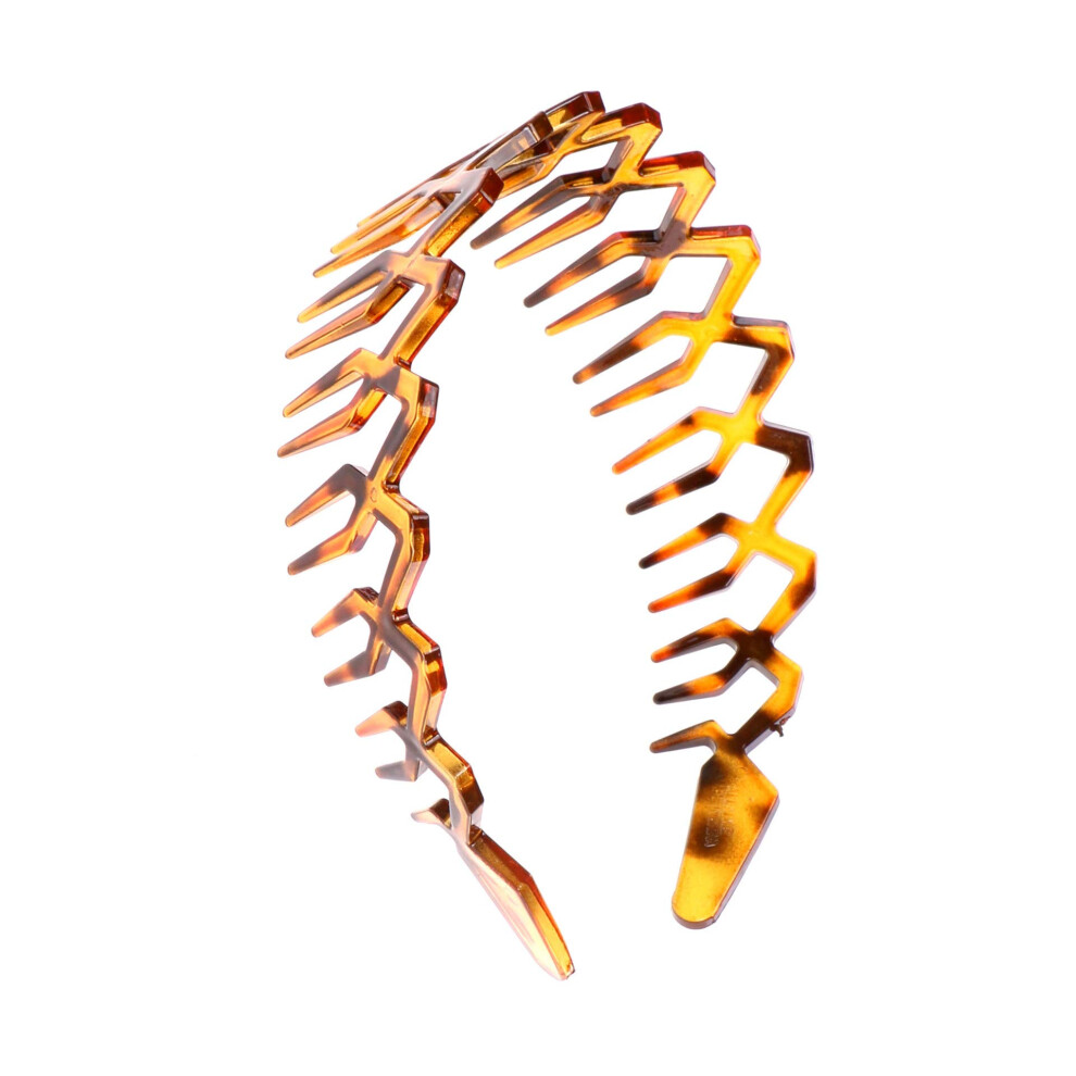 Brown Plastic Hair Clip and Unisex Hair Band with Secure Grip Teeth for Easy Hair Control