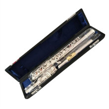 Silver Open Hole Flute 17 Key C Flute with E Key Case for Beginners Clear Sound Ergonomic Design