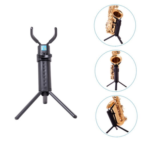 4pcs Foldable Metal Saxophone Stand with Stable Triangular Base for Alto and Tenor 1