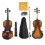 4/4 Full Size Solid Wood Acoustic Violin for Beginners with Bow and Case, Spruce Maple Build 1
