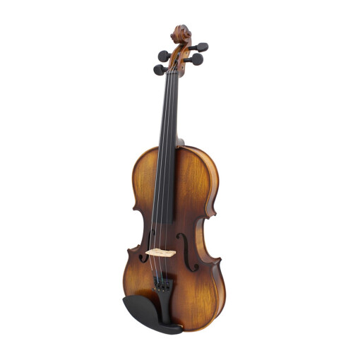 4/4 Full Size Solid Wood Acoustic Violin for Beginners with Bow and Case, Spruce Maple Build 1