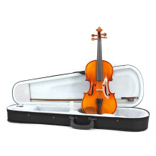 3/4 Student Violin for Beginners, Jujube Wood Violin with Ebony Fingerboard and Warm Rounded Tone