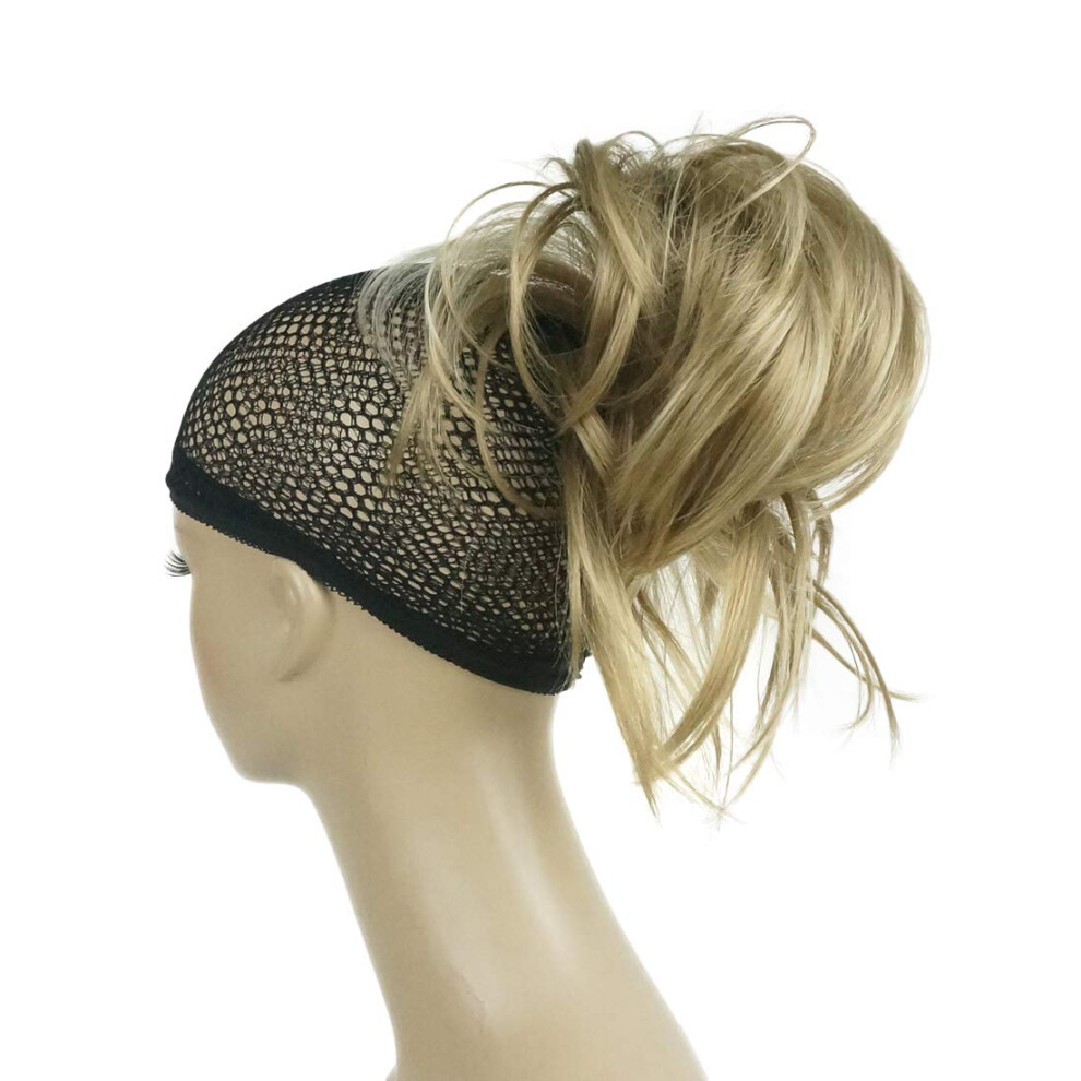 Unisex Synthetic Ponytail Hair Extension With Claw Clip, L16/613 Blonde Highlighted, Instant Volume Boost