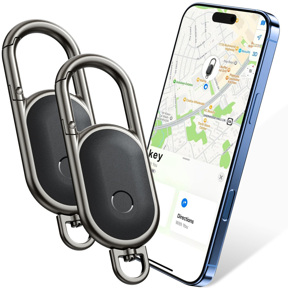 Bluetooth Tracker 2 Pack Works With Apple Find My, Ip67 Waterproof Key Finder For Ios 9070919890055