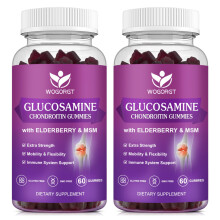 Glucosamine Chondroitin MSM Gummies Extra Strength Joint Mobility and Elderberry Immune Support 2 Pack