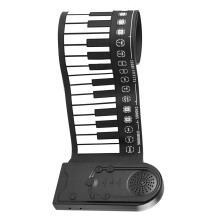 49 Key Roll Up Piano with Speaker, Foldable Electronic Keyboard for Beginners and Travel Practice
