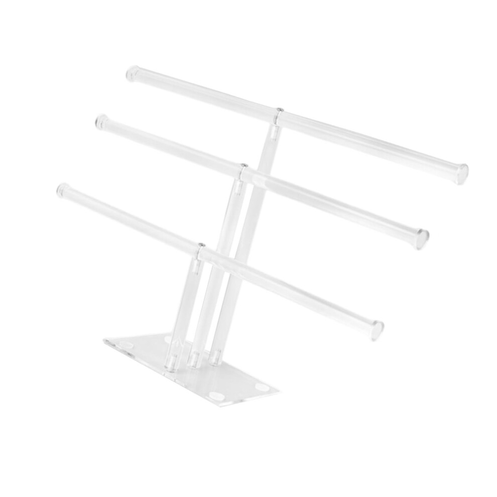 Acrylic Hair Clip Organizer 3 Tier Clear Display Rack for Jewelry and Hair Accessories