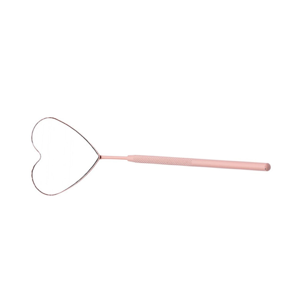 Eyelash Extension Mirror with Ergonomic Stainless Steel Handle for Precise Lash Inspection