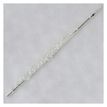 Silver Plated Professional Concert Flute with Case, B Foot Offset G Design, Warm Clear Tone