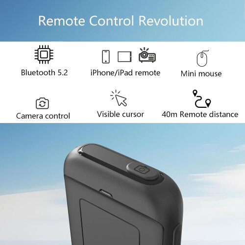 Bluetooth Remote Control with Touchpad for TikTok YouTube, Page Turner Mouse for iPhone iPad Android 1