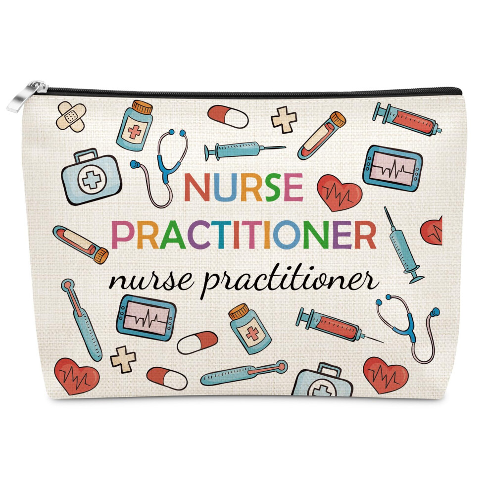 Nurse Makeup Bag with Waterproof Lining, Inspirational Nurse Gifts for Graduation or Appreciation