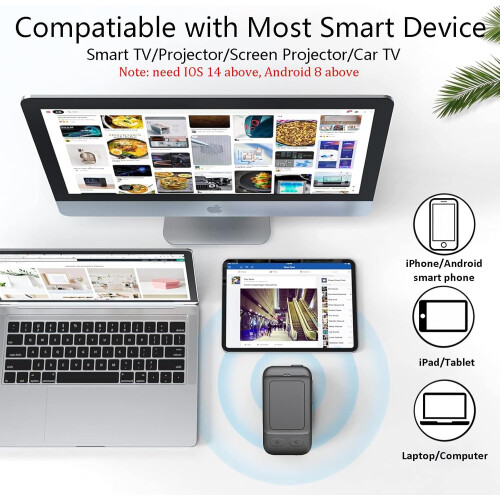 Bluetooth Remote Control with Touchpad for TikTok YouTube, Page Turner Mouse for iPhone iPad Android 2