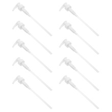 10 Pcs White Lotion Pump Replacement Heads for Shampoo and Soap Bottles, Easy Install, Durable
