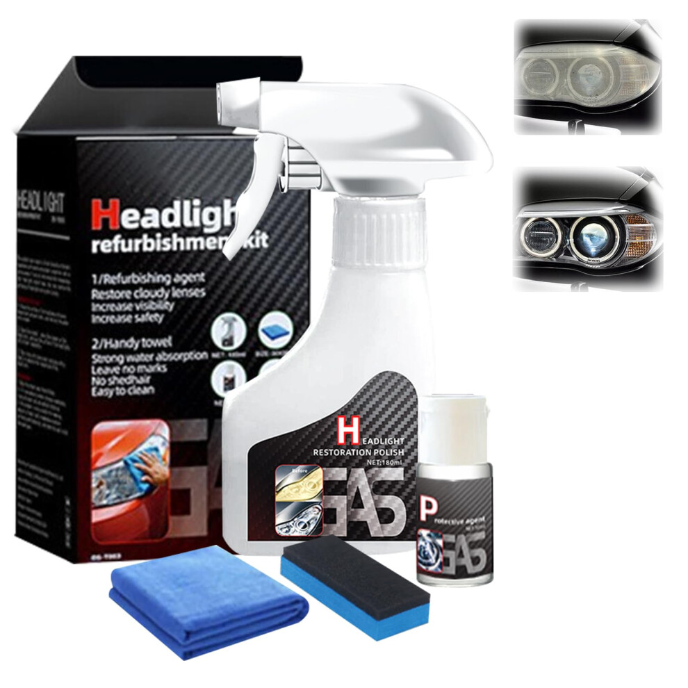 Headlight Restoration Kit For Cloudy Headlights With Fast Oxidation Removal And Clear Lens Finish (1 Set) 9455672722902