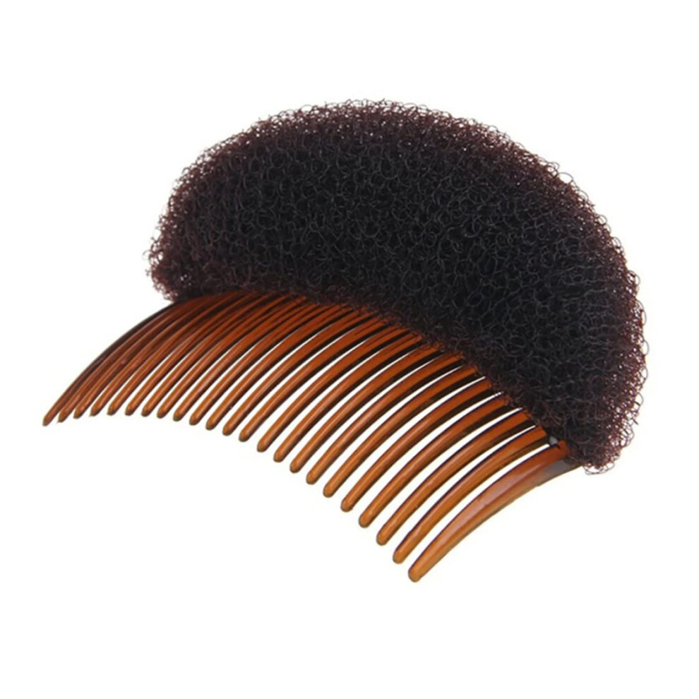 Unisex Brown Volume Hair Comb For Women With Instant Volume Boost, Bun Maker And Styling Insert Tool