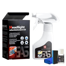 Headlight Restoration Kit with Cleaner and Polish for Instant Clarity and Oxidation Removal