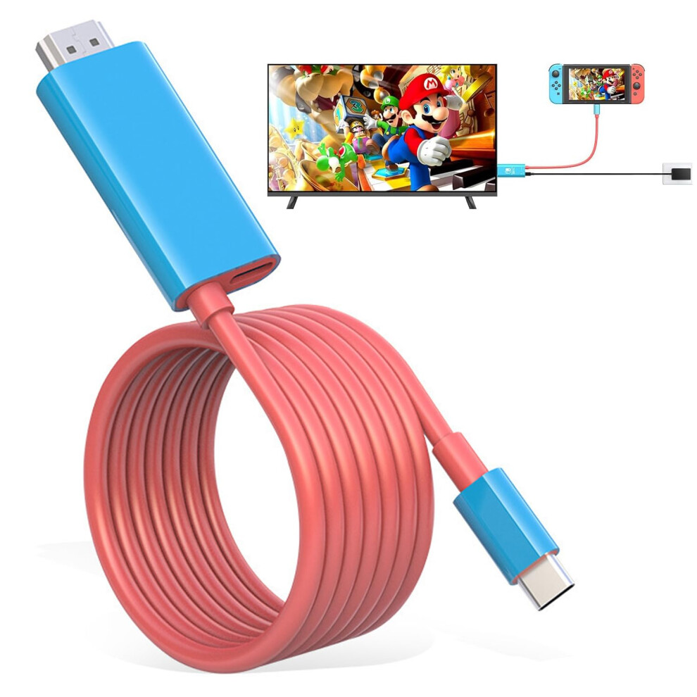 Usb C To Hdmi Cable For Nintendo Switch Oled 4K Hd With 100W Pd Charging Dock Replacement Red 9070919891113