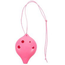 Mini Pink 6 Hole Ceramic Ocarina Flute Pendant Instrument for Beginners with Clear Tone