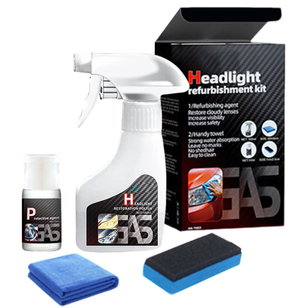 Headlight Restoration Kit For Foggy Lenses, Remove Oxidation And Restore Clarity, 1 Set Yellow 9455672723374