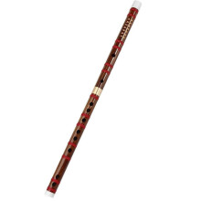 Chinese Bamboo Dizi Flute in D Tone, Traditional Musical Instrument with Warm Mellow Sound and Easy Breath Control